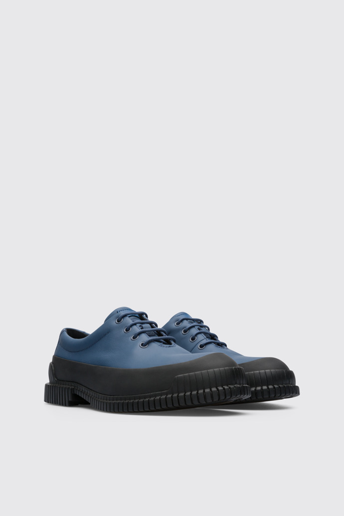 Front view of Pix Smart blue lace up shoe for men