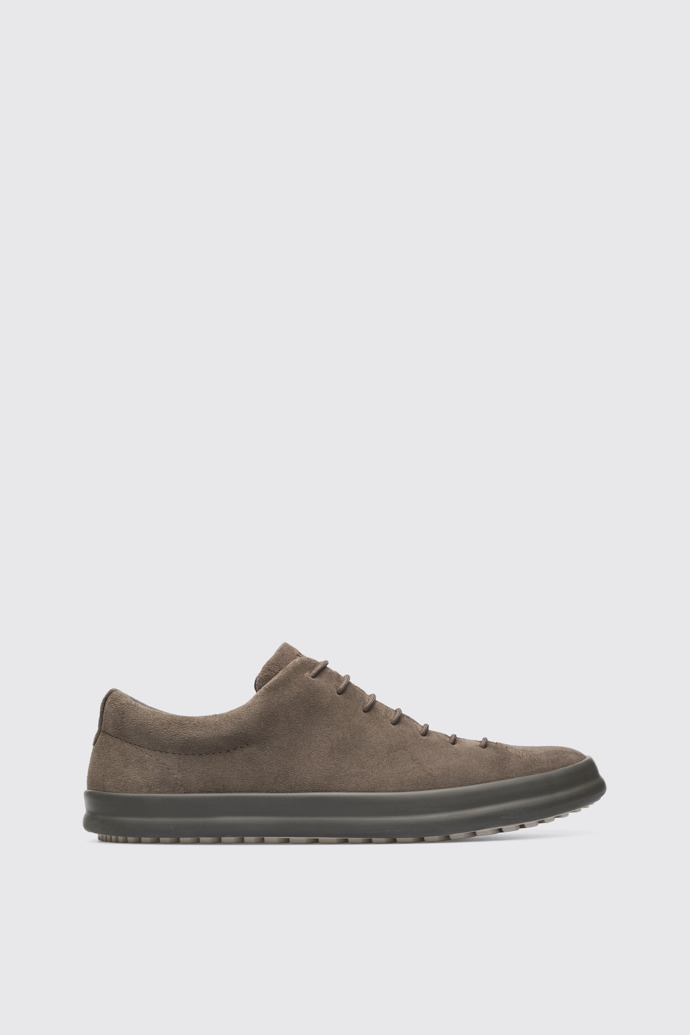Side view of Chasis Brown Gray Sneakers for Men
