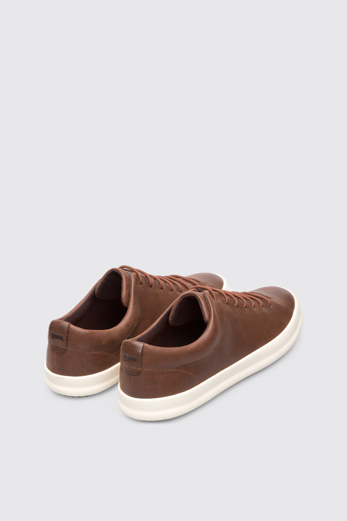 Back view of Chasis Brown leather shoe for men