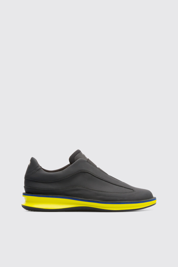 Image of Side view of Rolling Black Sneakers for Men