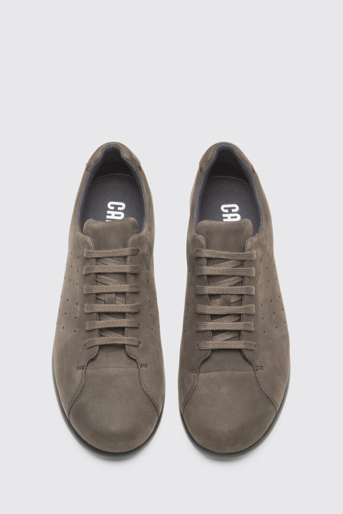 Overhead view of Pelotas XLite Brown Gray Sneakers for Men