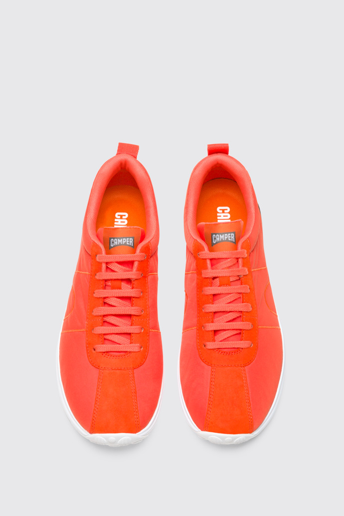 Overhead view of Canica Orange Sneakers for Men