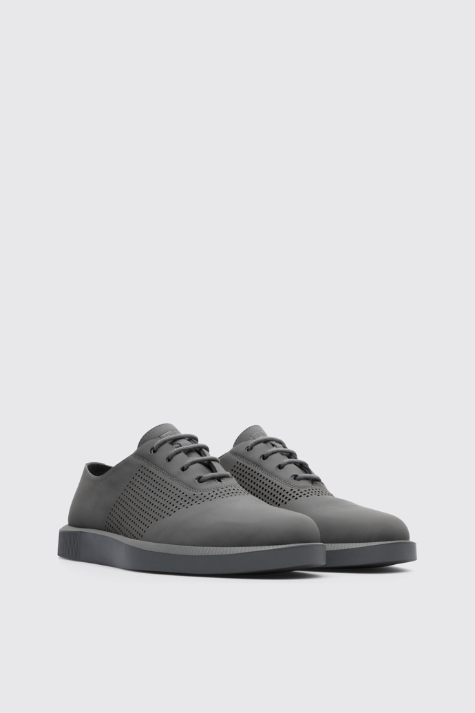 Front view of Twins Grey Formal Shoes for Men