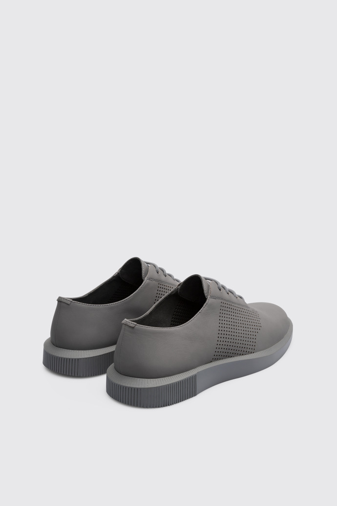 Back view of Twins Grey Formal Shoes for Men