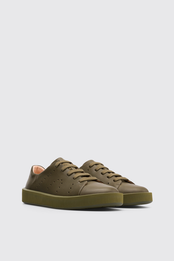 Image of Front view of Courb Green Sneakers for Men