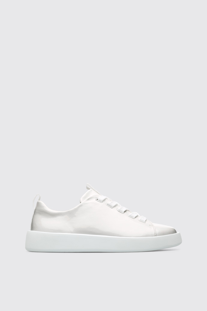 Side view of Courb White Sneakers for Men