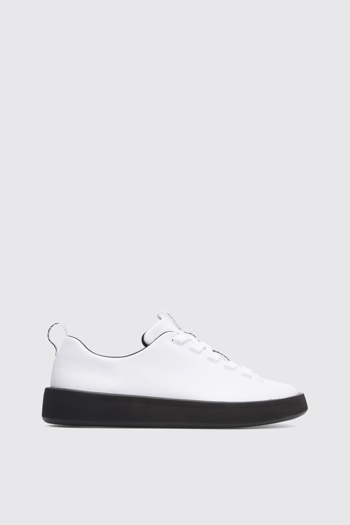 Side view of Courb White Sneakers for Men