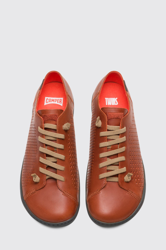 Overhead view of Twins Brown Casual Shoes for Men