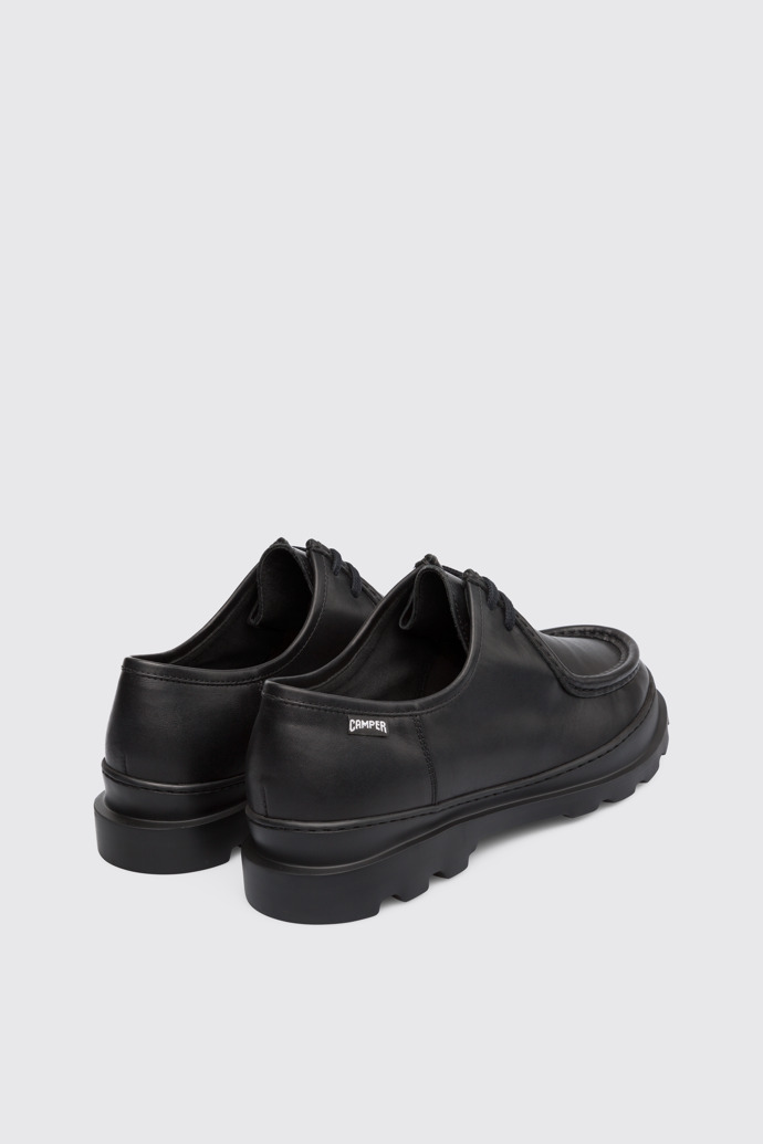 Back view of Brutus Black Casual Shoes for Men