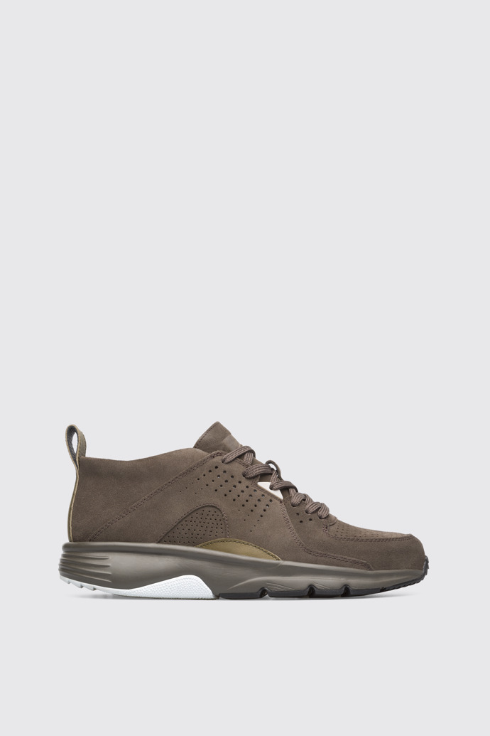 Side view of Drift Brown Gray Sneakers for Men