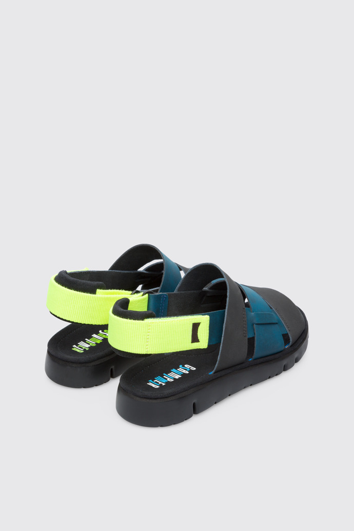 Back view of Twins Men’s navy and black sandal