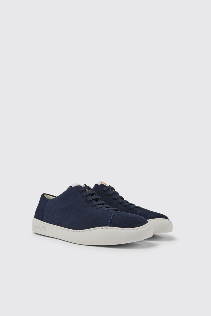 Front view of Peu Touring Blue sneaker for men