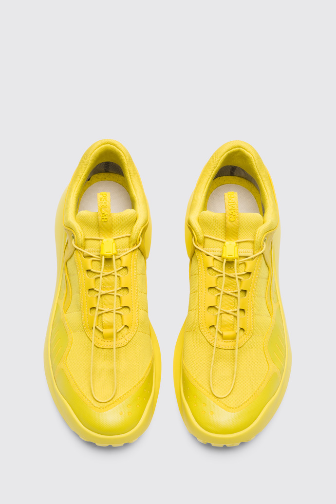 Overhead view of CRCLR Yellow Sneakers for Men