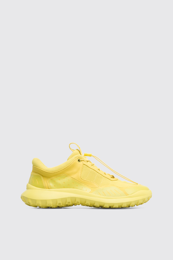 Side view of CRCLR Yellow Sneakers for Men