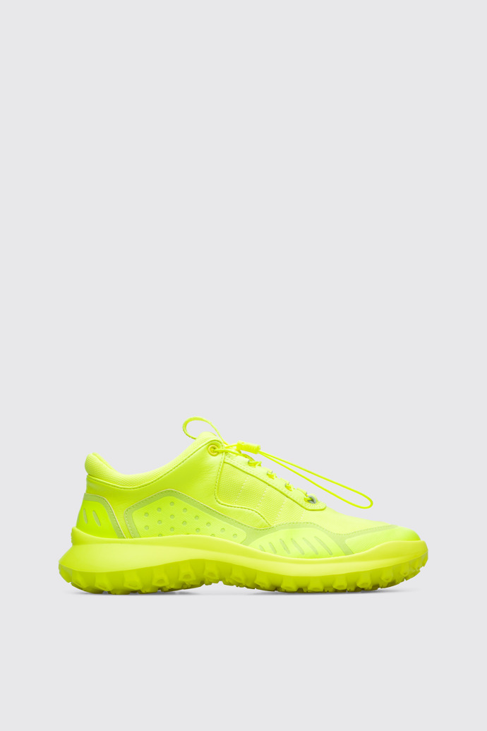 Side view of CRCLR Men’s neon yellow sneaker