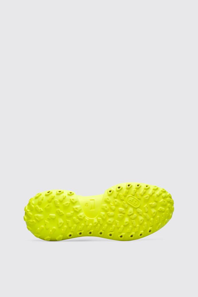 The sole of CRCLR Men’s neon yellow sneaker