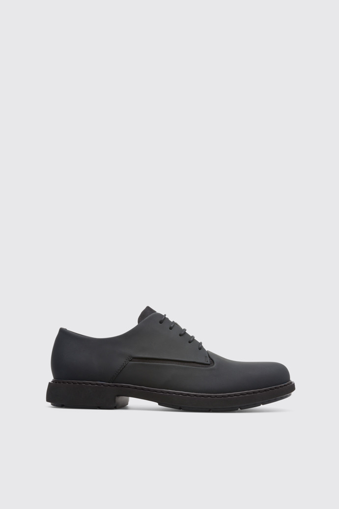 Side view of Neuman Black Formal Shoes for Men