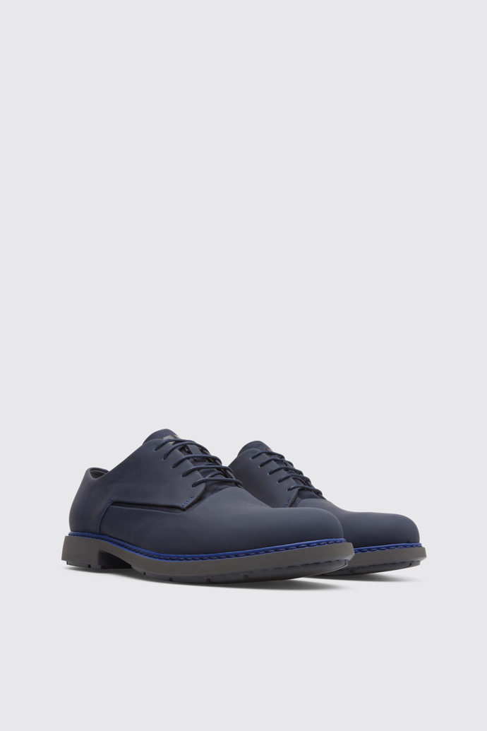 Front view of Neuman Blue Formal Shoes for Men