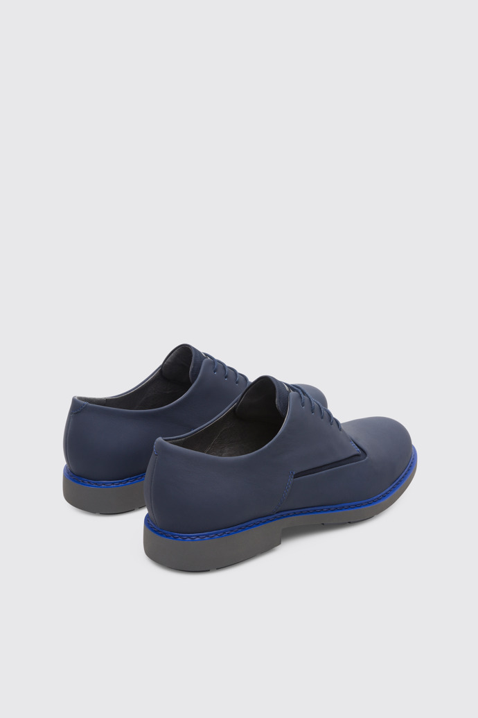Back view of Neuman Blue Formal Shoes for Men