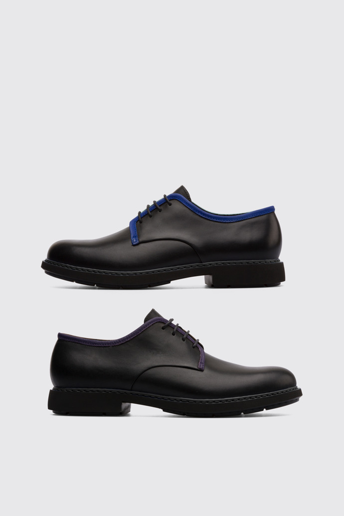 Side view of Twins Black Formal Shoes for Men