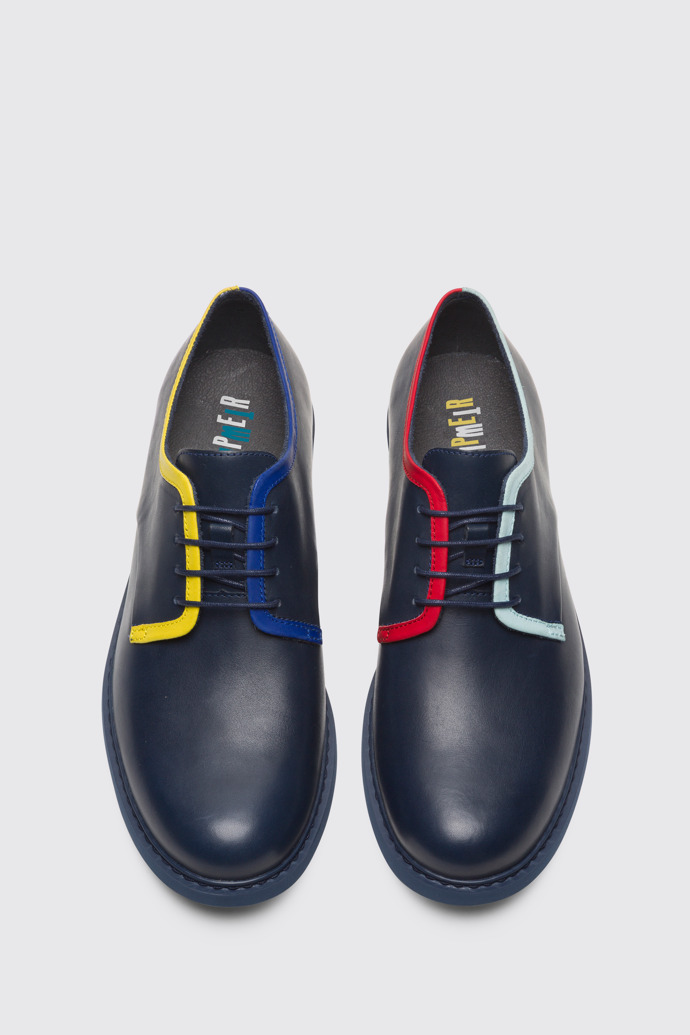 Overhead view of Twins Blue Formal Shoes for Men