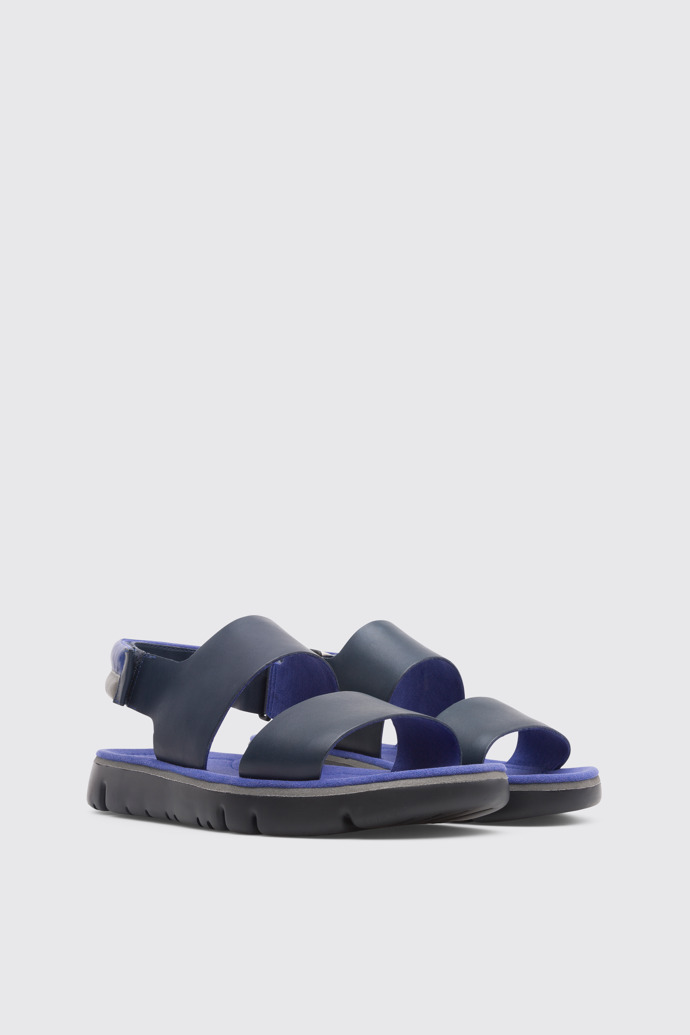 Front view of Twins Blue Sandals for Men