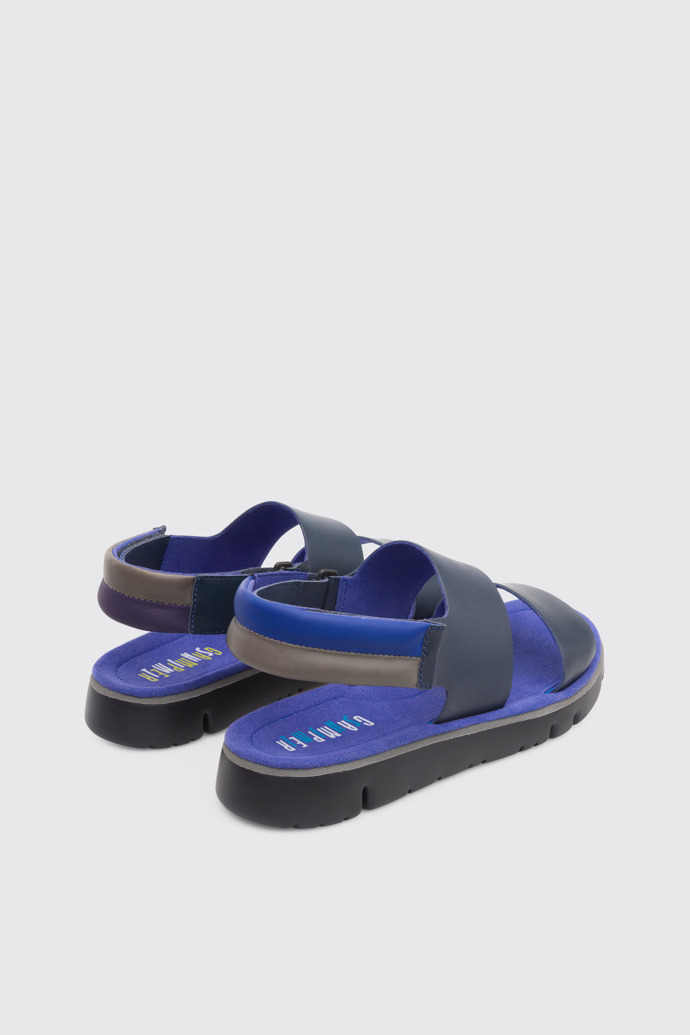 Back view of Twins Blue Sandals for Men