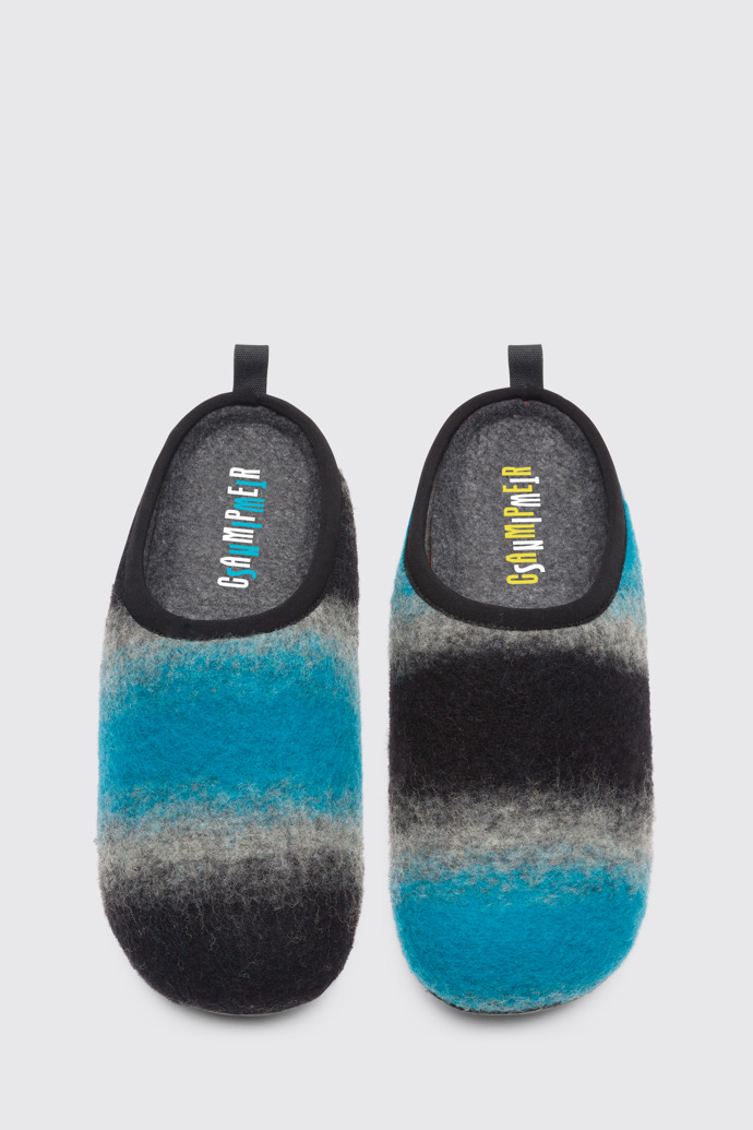 Overhead view of Twins Multicolor Slippers for Men