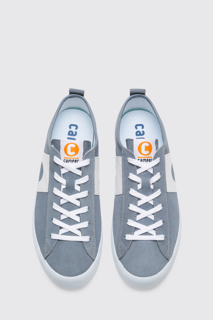 Overhead view of Imar Men’s gray and white sneaker