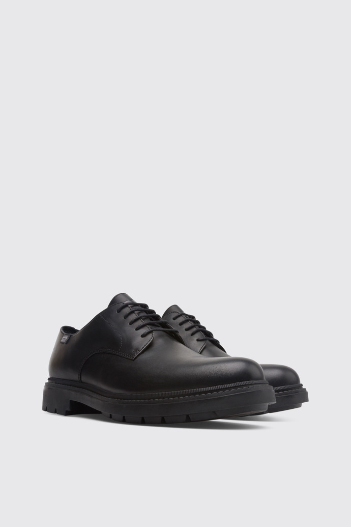 Front view of Hardwood Black Formal Shoes for Men