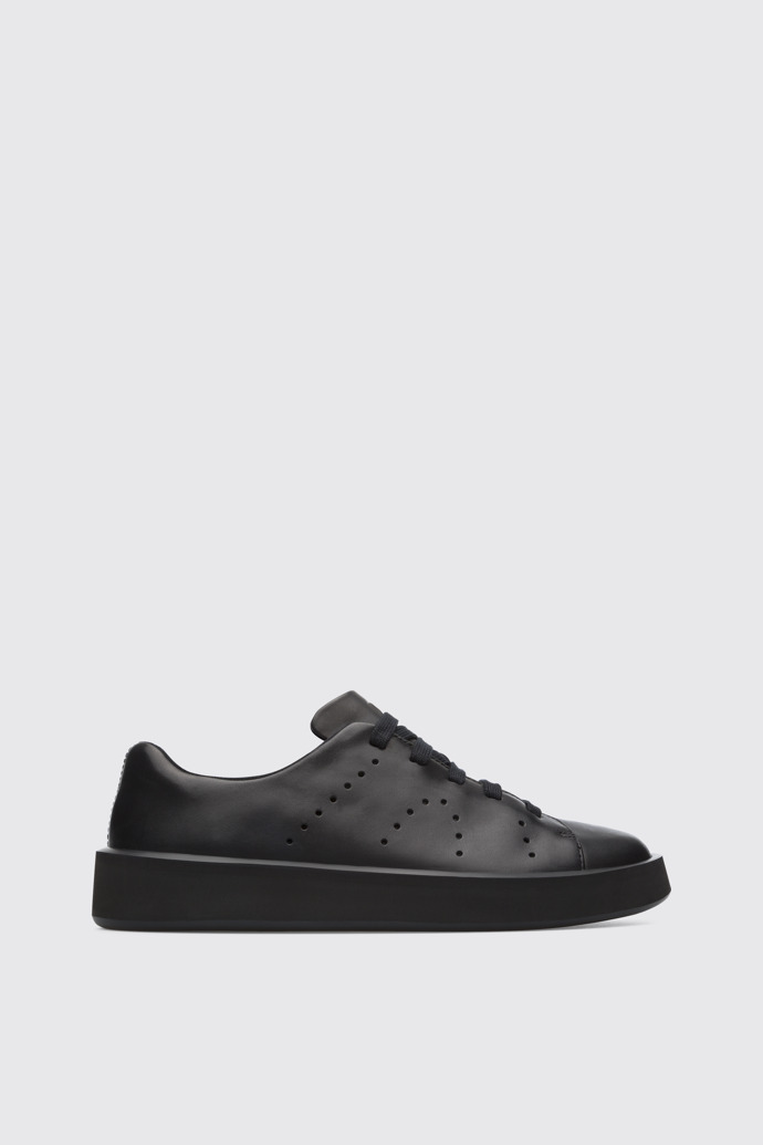 Side view of Courb Black Sneakers for Men