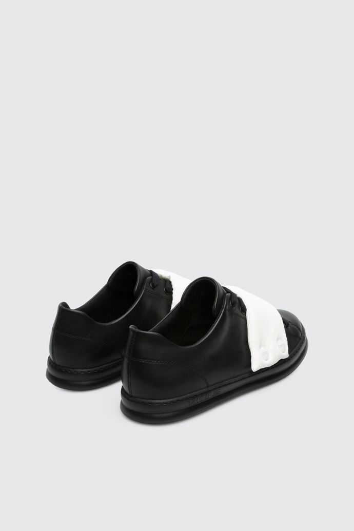 Back view of by Flat Apartment Black Sneakers for Men