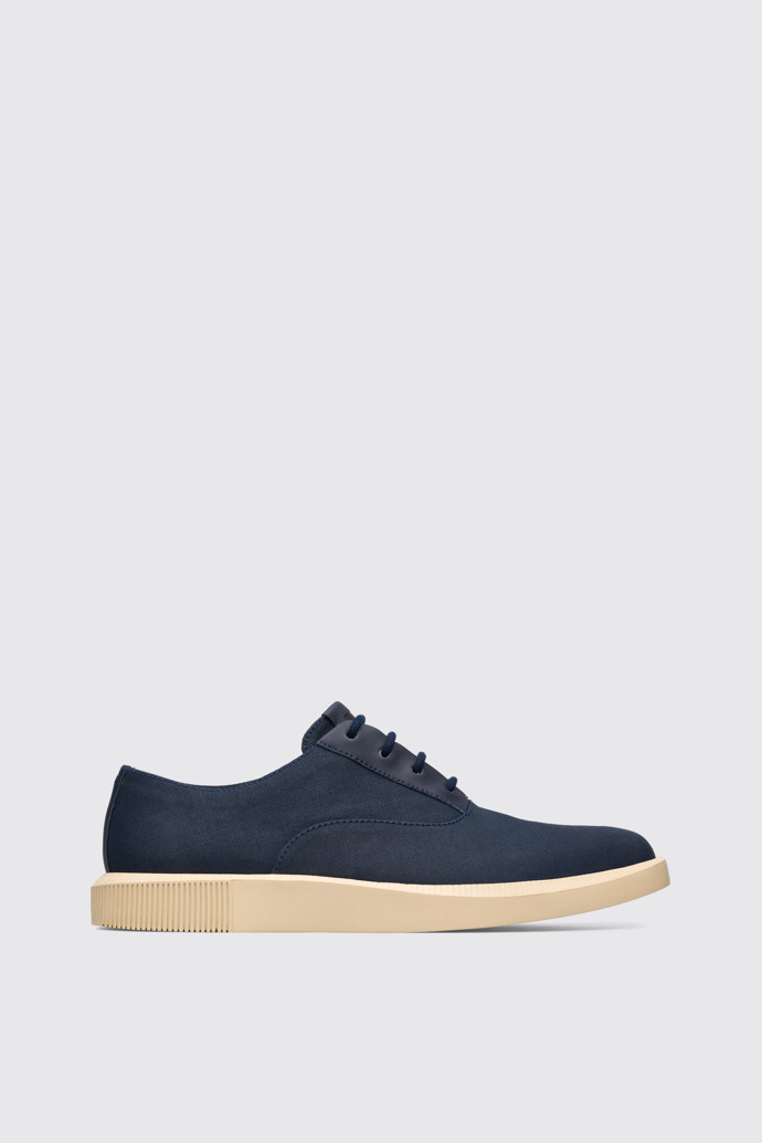 Side view of Bill Navy Oxford for men