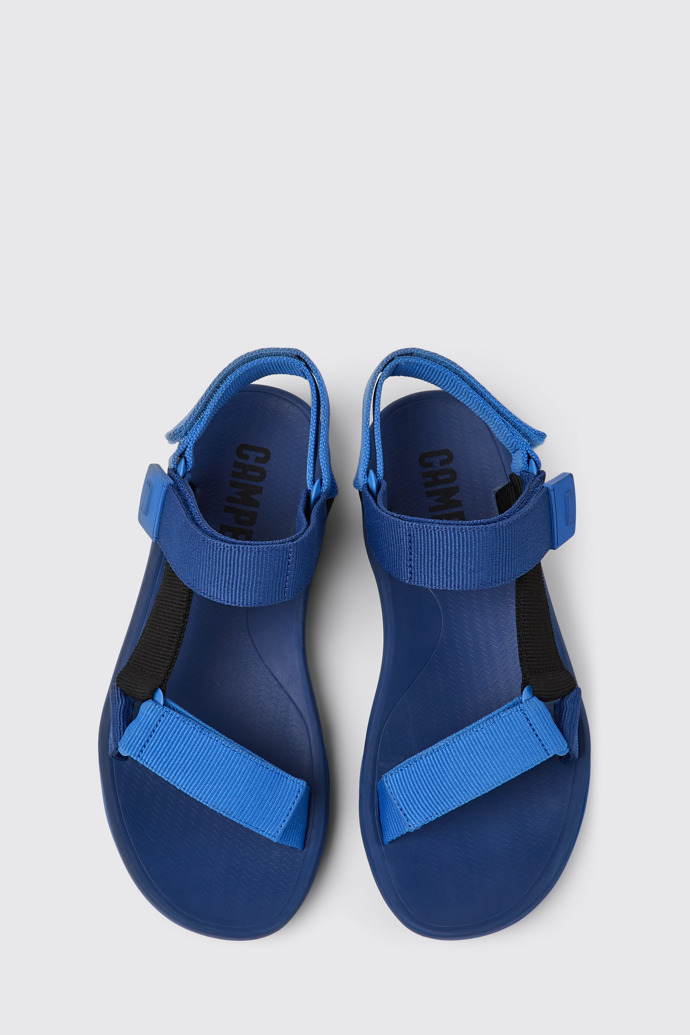 Match Sandales en PET recyclé bleu et noir pour homme