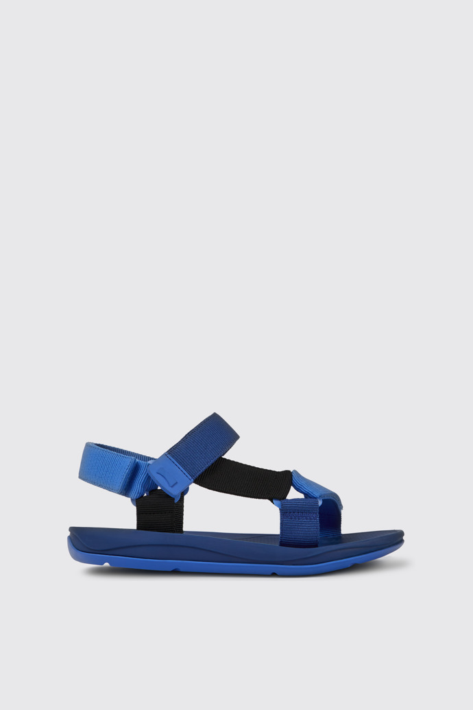 Match Sandales en PET recyclé bleu et noir pour homme