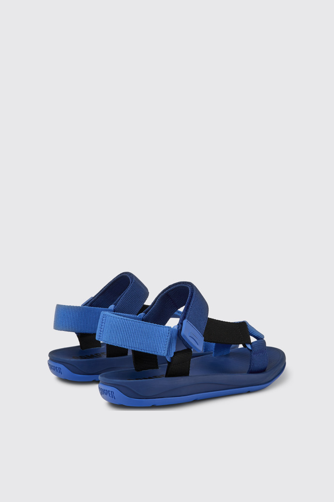 Match Sandales en PET recyclé bleu et noir pour homme