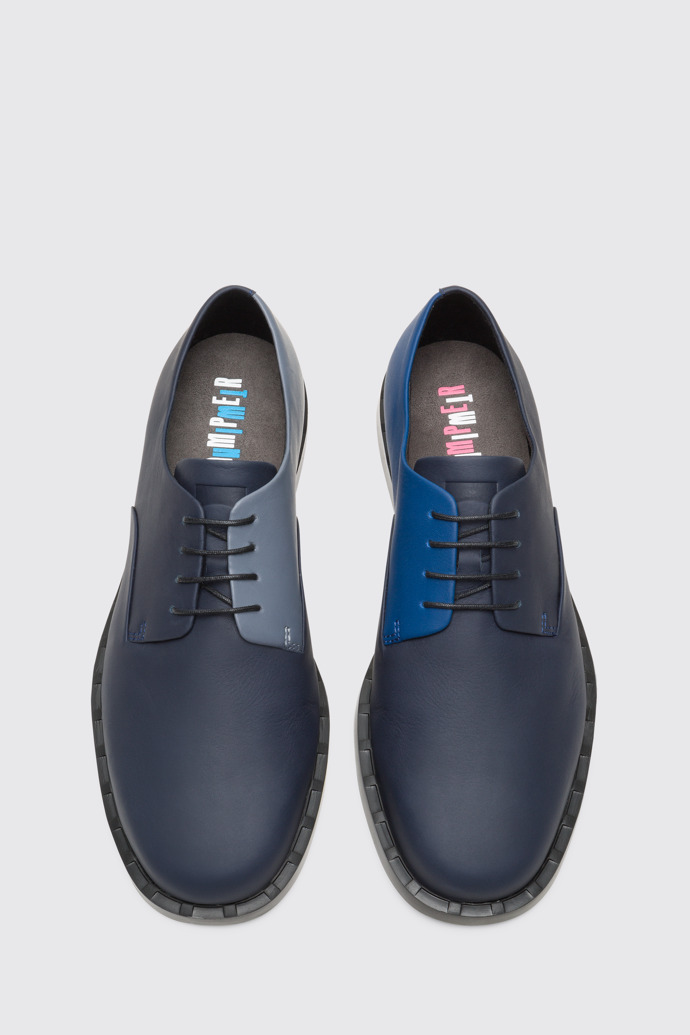 Twins Sapatos blucher em azul-real para homem