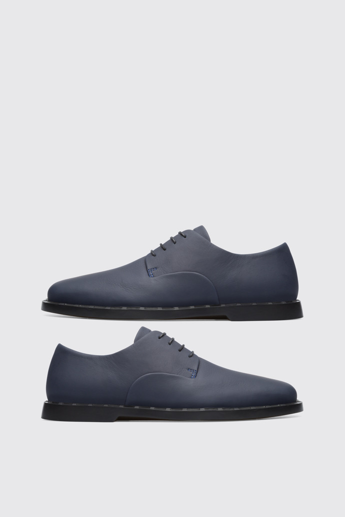 Side view of Twins Navy blucher for men