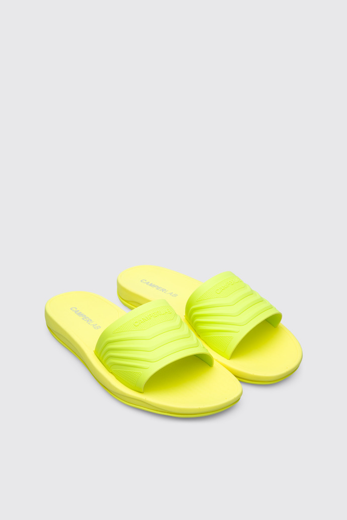 Image of Front view of Match Men’s neon yellow slide