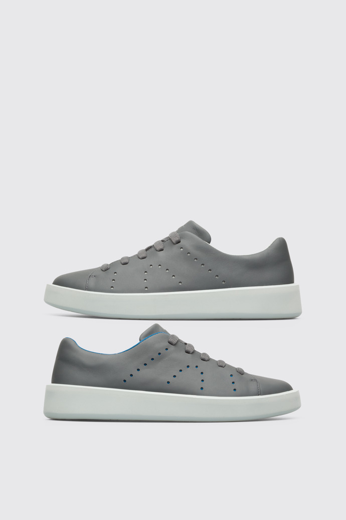 Side view of Twins Men's grey minimalist TWINS sneaker