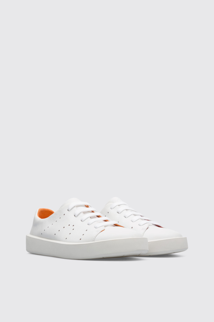 Front view of Twins Men's white minimalist TWINS sneaker