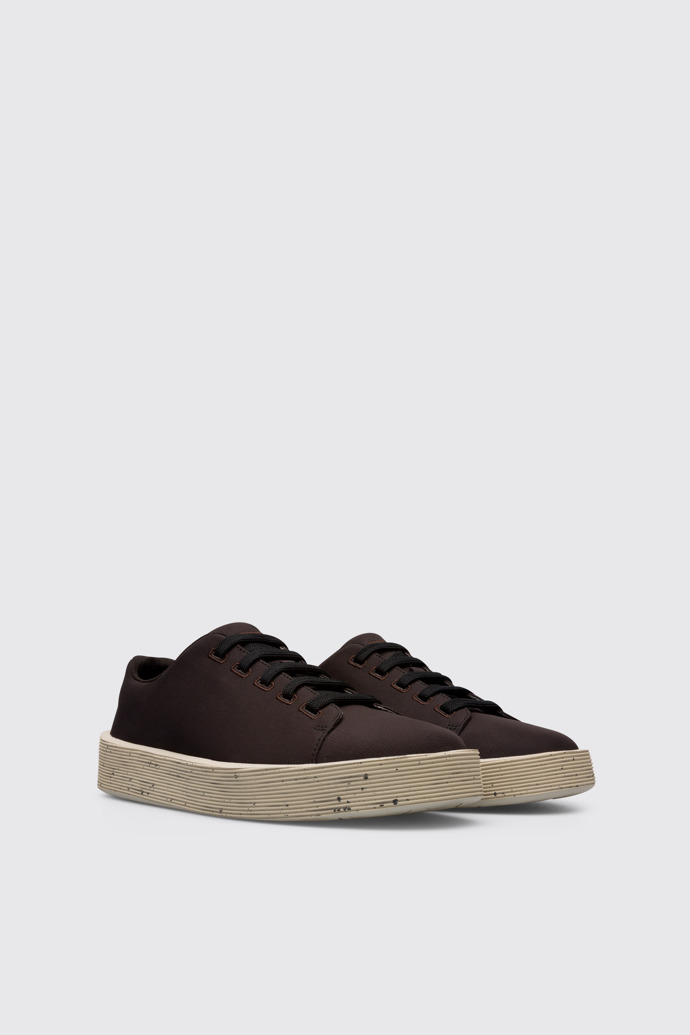 Front view of Courb Black sneaker for men