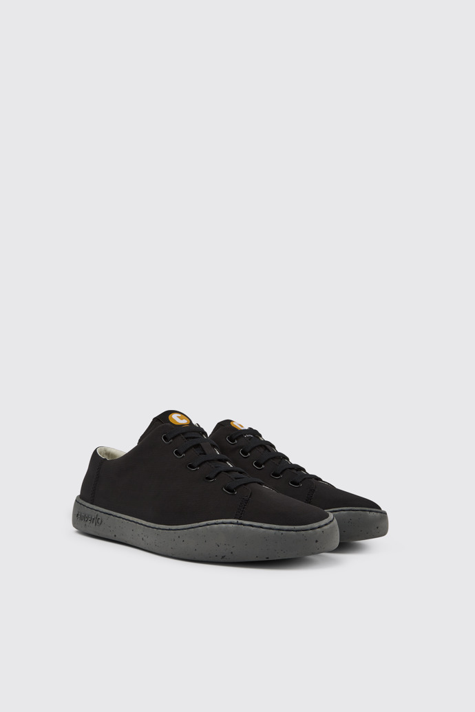 Front view of Peu Touring Black sneaker for men