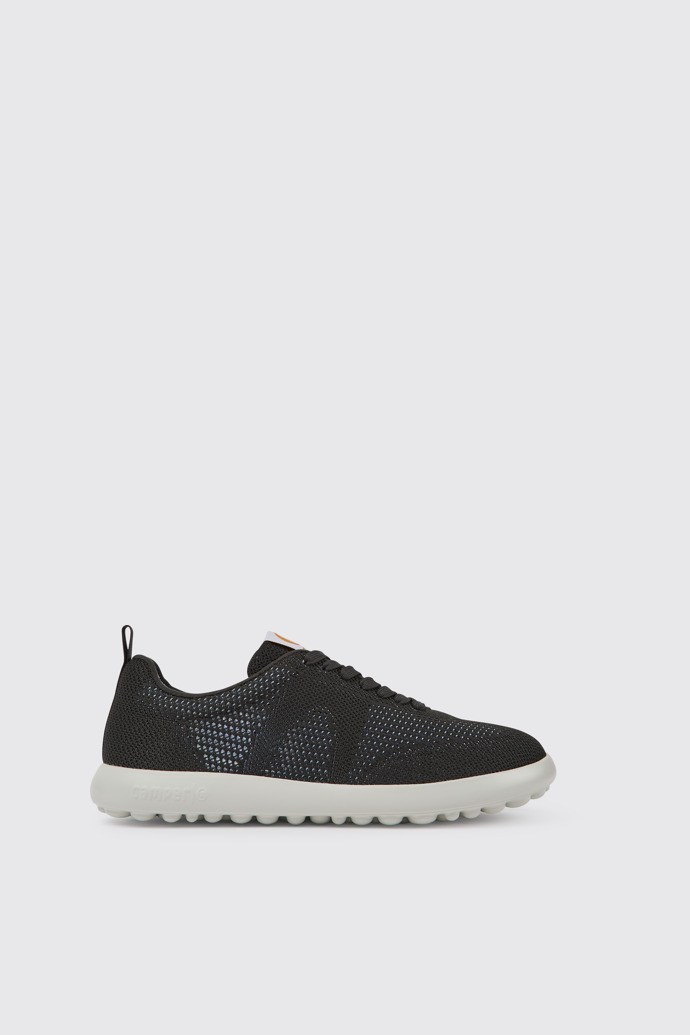 Side view of Pelotas XLite Black and grey recycled PET sneakers for men