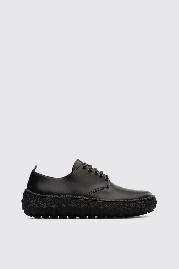 Side view of Ground Men's black shoe
