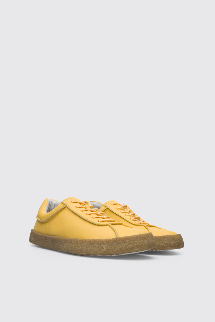 Front view of Bark Yellow shoe for men
