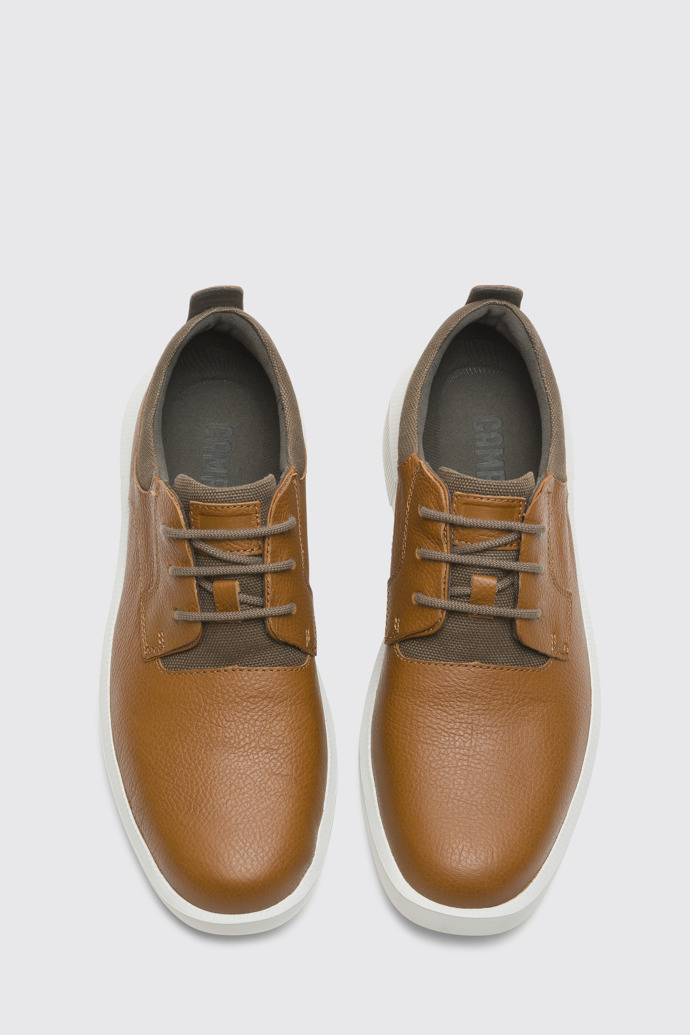 Overhead view of Bill Light brown shoe for men