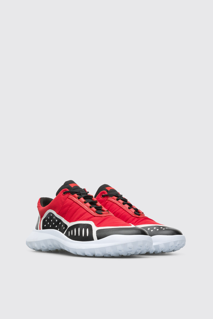 Front view of Camper x SailGP Red and black sneaker for men