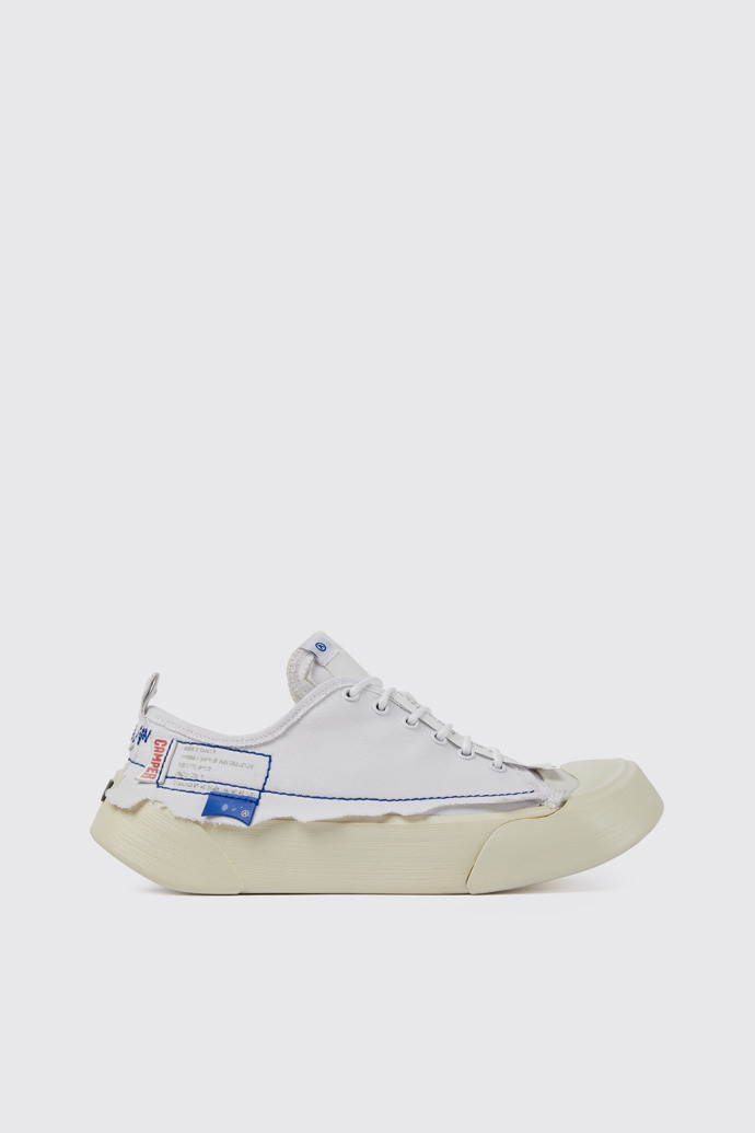 Image of Side view of ADERERROR White sneakers