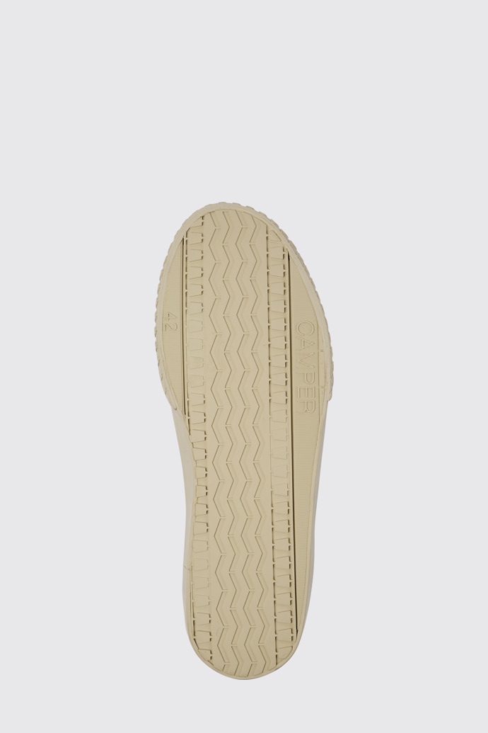 The sole of Camaleon Beige recycled hemp and cotton sneakers for men
